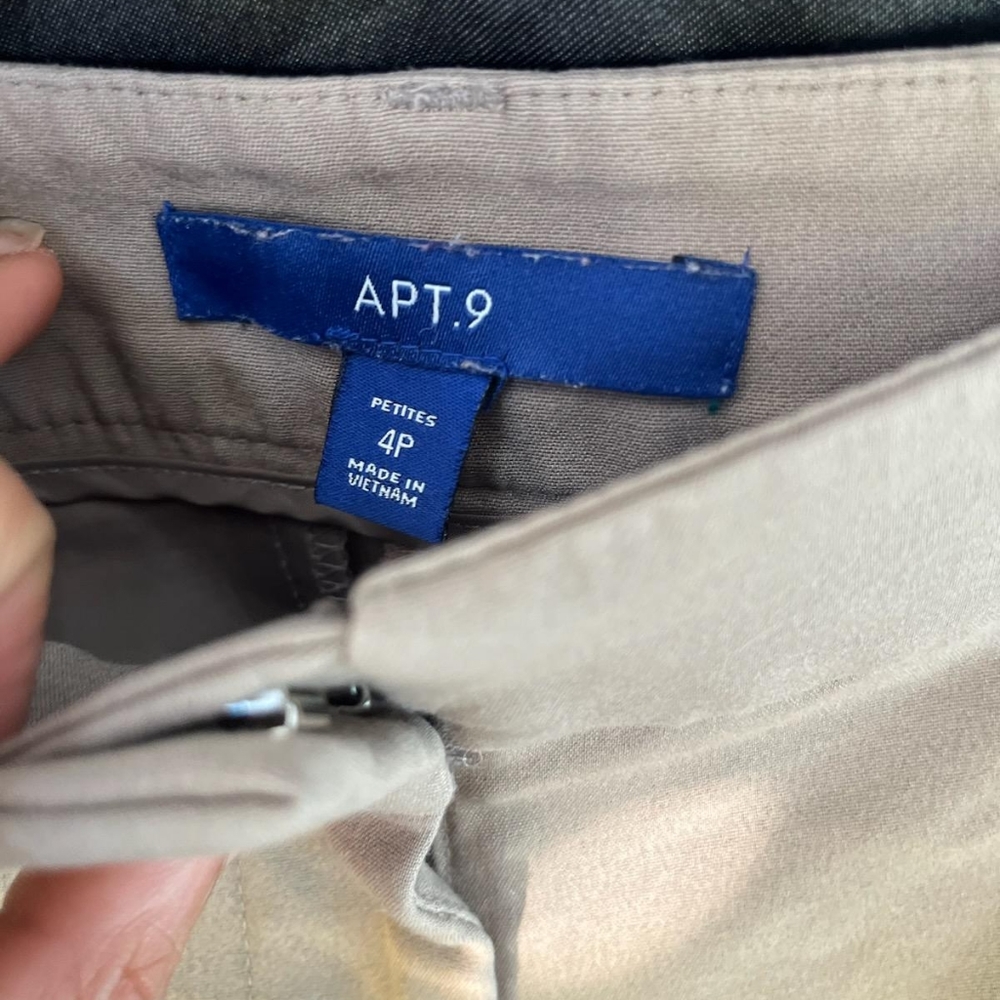 Apt 9 4p khaki pants tapered light beige